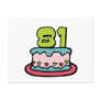 81 Year Old Birthday Cake Postcards