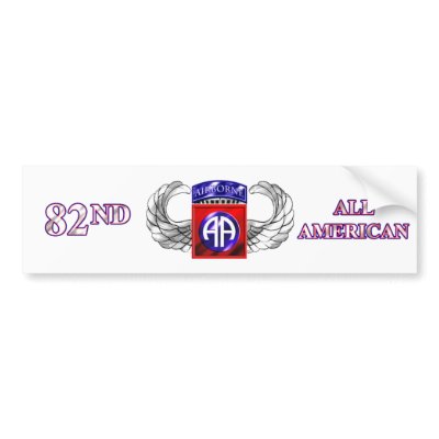 82nd Airborne Division All American Bumper Sticker by sapperzulu