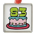 83 Year Old Birthday Cake Christmas Ornament