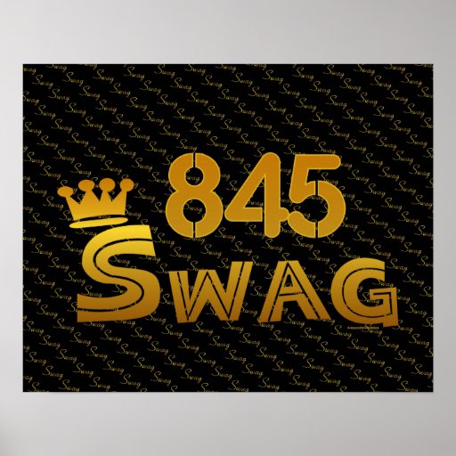 845 Area Code Swag Print