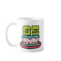 85 Year Old Birthday Cake Mugs