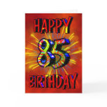 85th Birthday Fireworks Greeting Cards