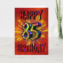 85th Birthday Fireworks Greeting Cards by Eggznbeenz