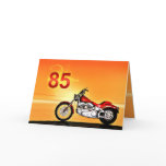 85th birthday Motorcycle sunset Cards
