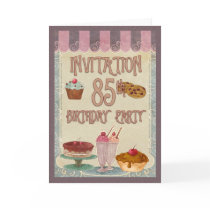 85th Birthday Party - Cakes, Cookies, Ice Cream Cards