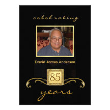 85th Birthday Surprise Party Invitations - Formal