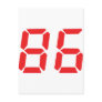 86 eighty-six red alarm clock digital number postcard