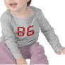 86 eighty-six red alarm clock digital number t-shirt