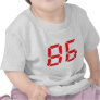 86 eighty-six red alarm clock digital number t-shirts