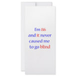 86 never gone blind rack cards
