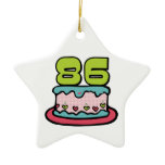86 Year Old Birthday Cake Christmas Tree Ornaments