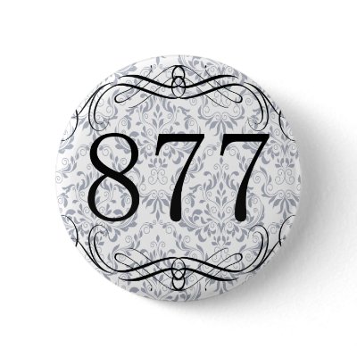 877 Area Code Pinback Buttons by AreaCodes