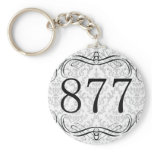 877 Area Code Keychains