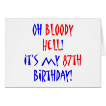 87 Bloody Hell Card