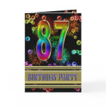 87th Birthday party Invitation Cards