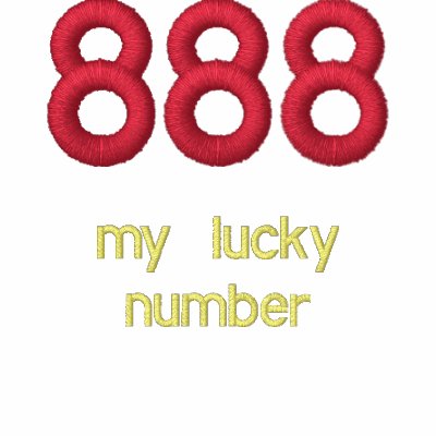 888, my lucky number embroidered polo shirt by adellaandmella