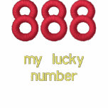 888, my lucky number embroidered shirts