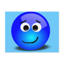 88-Free-3D-Apprehensive-Smiley-Face-Clipart-Illust Postcard