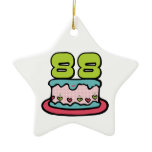 88 Year Old Birthday Cake Christmas Tree Ornament