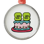 88 Year Old Birthday Cake Christmas Ornament