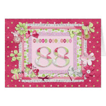 88th birthday scrapbooking style greeting card