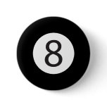 8 BALL PINBACK BUTTON