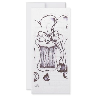 8 Ball Clown Full Color Rack Card by digitalshirts