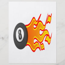 8 Ball Fire Full Color Flyer
