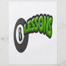 8 Ball Lessons Flyer Design