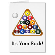8-ball Rack greeting card