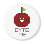 8-Bit Byte Me Cute Apple Pixel Art Fridge Magnet