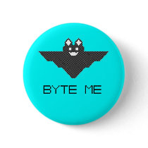 8-Bit Byte Me Cute Vampire Bat  Pixel Art