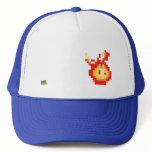 8 bit  gamer design cap barrel o fire trucker hats