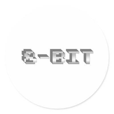 8-bit - Gamer, Gaming, Video Games, Games, Retro Stickers by CasuallyHardcore