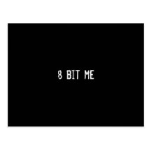 8 bit me postcards