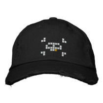 8 Bit Pirate Embroidered Baseball Caps