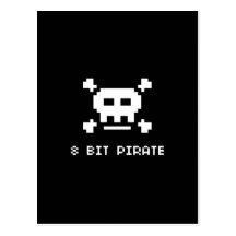 8 Bit Pirate Post Cards