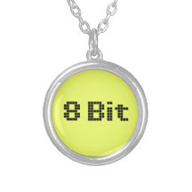 8 Bit Pixelated Yellow/Black Pendant