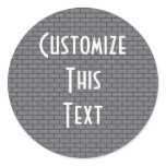 8-Bit Retro Brick, Grey Stickers