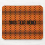 8-Bit Retro Brick, Orange Mouse Mats