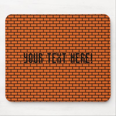 8-Bit Retro Brick, Orange by HaynzDesigns