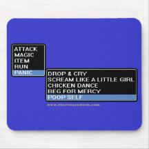 8 Bit RPG Battle Menu Mouse Pad