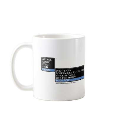 8 Bit RPG Battle Menu Coffee Mugs by thefrozenduck