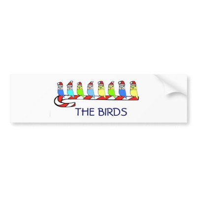 8 Budgies Bumper Stickers by nature_art