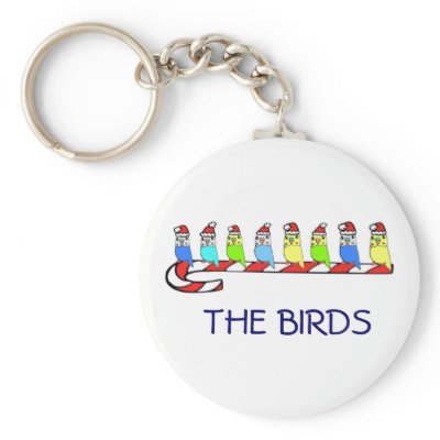 8 Budgies Keychain by nature_art