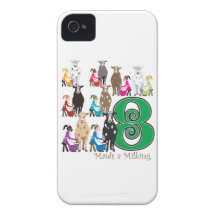 8 Maids Milking Case-Mate iPhone 4 Cases