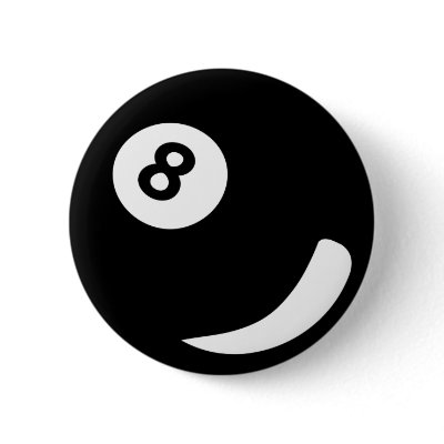 8 pool billiard ball black billiards pinback button by Tomaniac