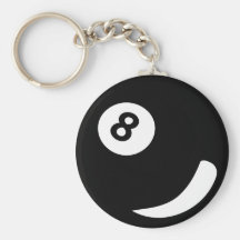 8 pool billiard ball black billiards key chain