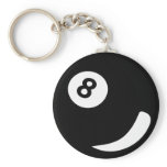 8 pool billiard ball black billiards key chain