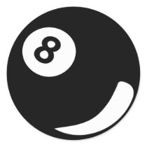 8 pool billiard ball black billiards round sticker
